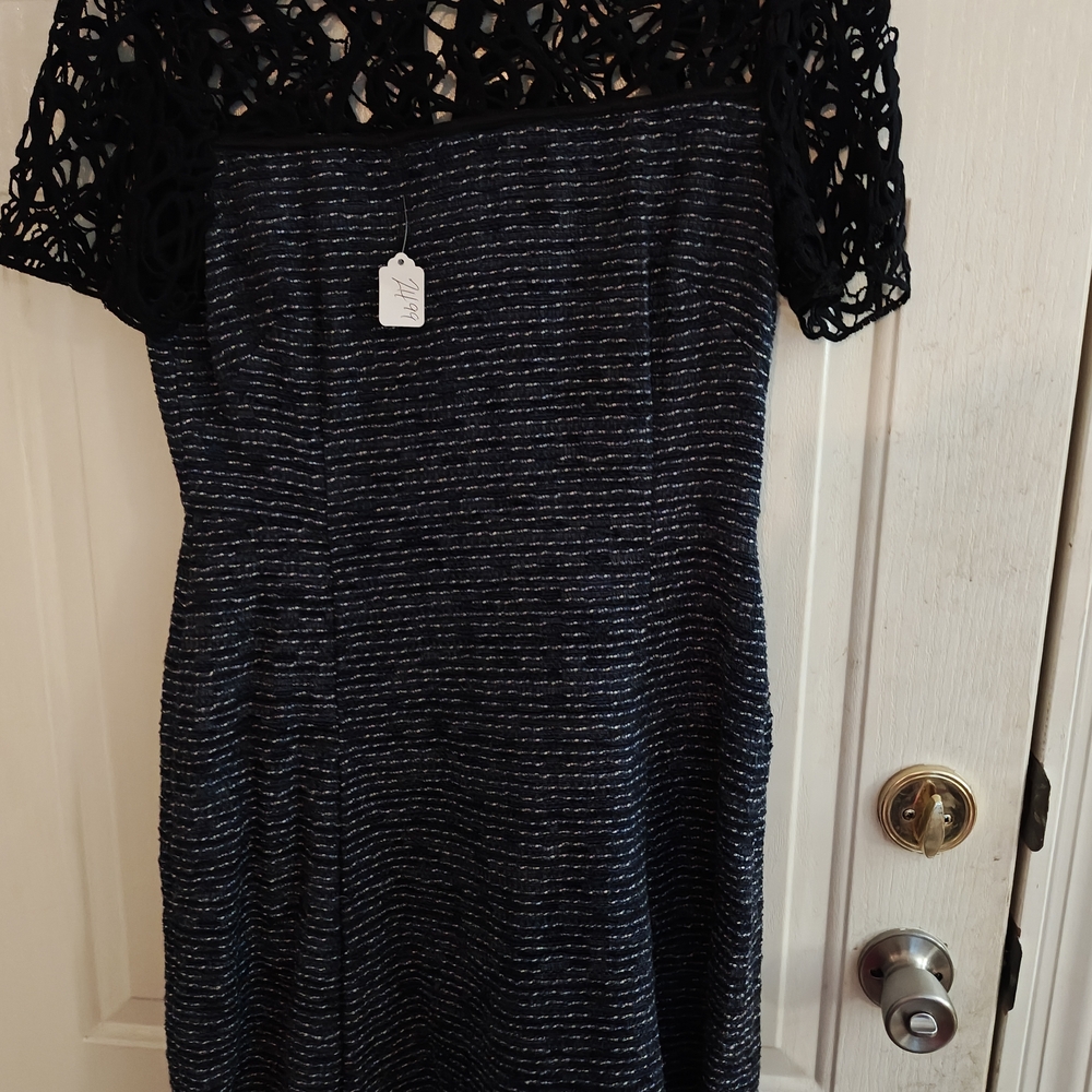 Piazza Sempione Black and Blue Dress